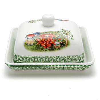 Масленка "Лилии с ягодами"